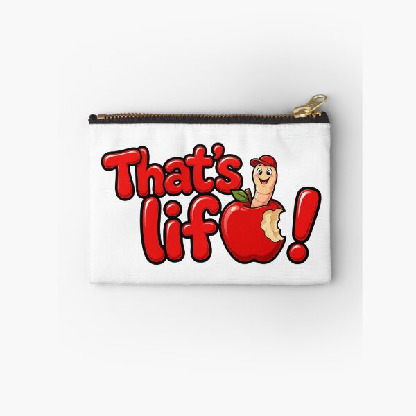 Item preview, That's Life! Red Glossy Bubble - Happy Worm in Bitten Apple designed and sold by Surviving Monday Club.