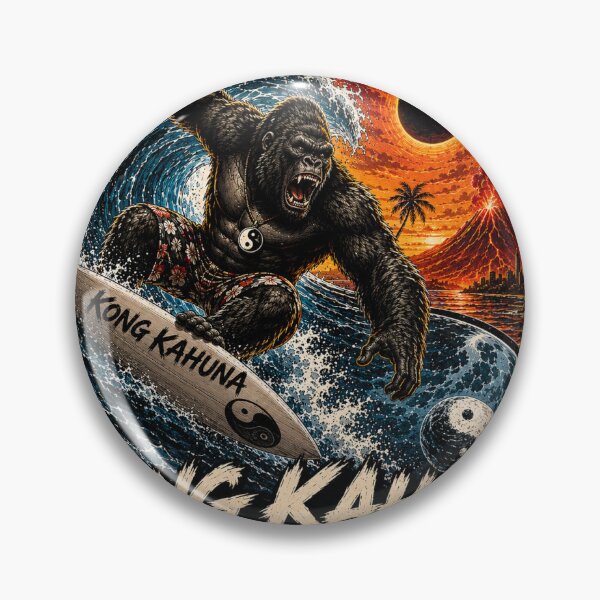Item preview, Kong Kahuna Yin yang surfing gorilla-Big wave ride designed and sold by EterniaE.