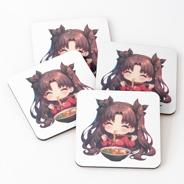Item preview, Rin Tohsaka Fate Stay Night Kawaii Ramen Chibi Smile designed and sold by mildaclairmo.