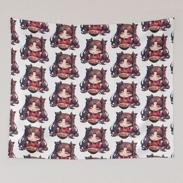 Item preview, Rin Tohsaka Fate Stay Night Kawaii Ramen Chibi Smile designed and sold by mildaclairmo.