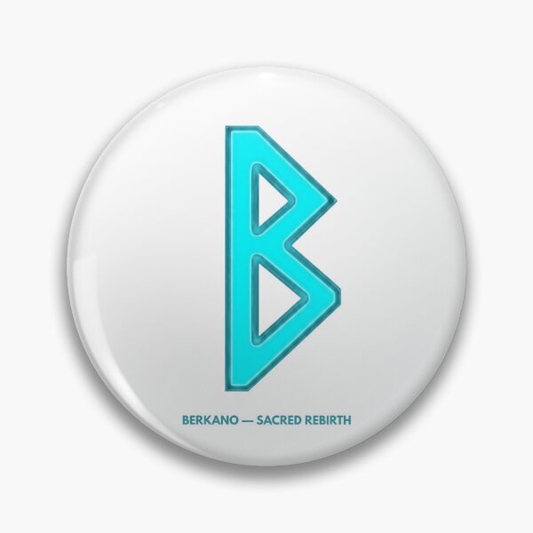 Item preview, Norse Berkano Rune Sacred Rebirth Symbol Neon Glow designed and sold by CalmFrameArt.