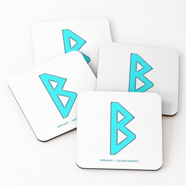 Item preview, Norse Berkano Rune Sacred Rebirth Symbol Neon Glow designed and sold by CalmFrameArt.