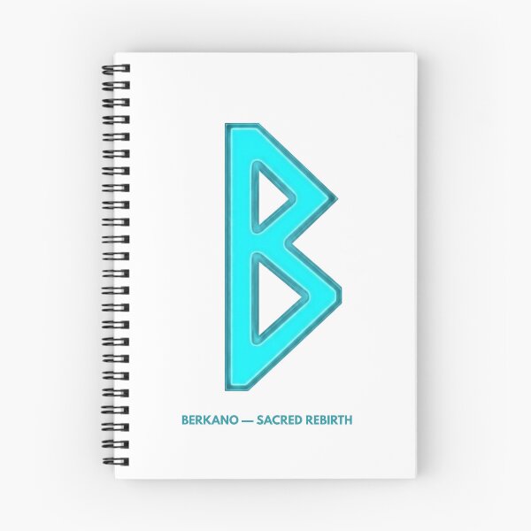 Item preview, Norse Berkano Rune Sacred Rebirth Symbol Neon Glow designed and sold by CalmFrameArt.