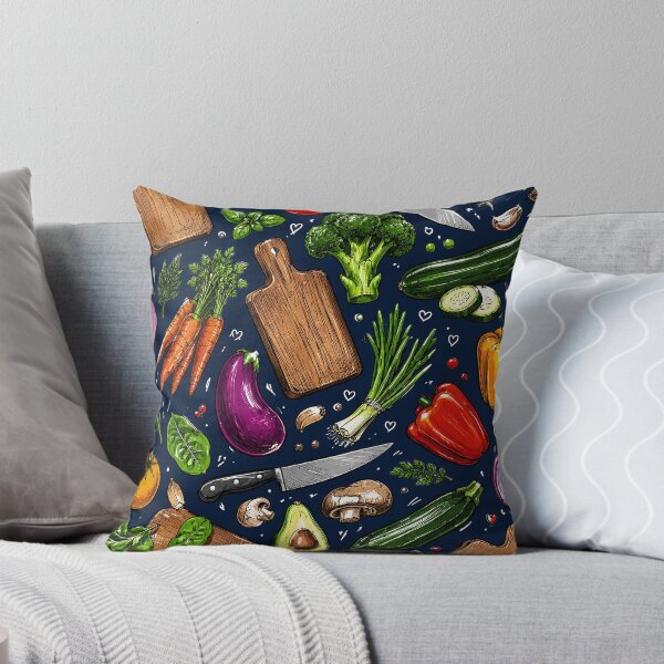 Item preview, Colorful Vegetable Kitchen Pattern Design – Retro Cooking & Healthy Food Aesthetic designed and sold by TheStephanieRome.