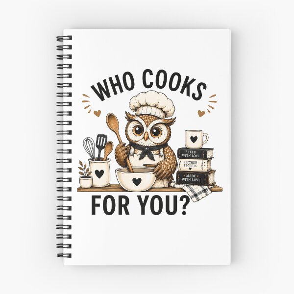 Item preview, Who Cooks For You Funny Owl Chef Cooking Kitchen Bird Lover Humor designed and sold by 76Valeria.