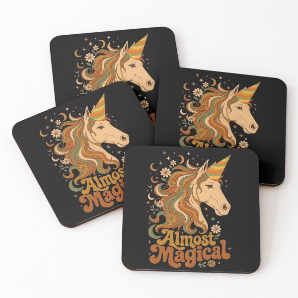 Item preview, Almost Magical Retro Unicorn Party Vintage Art. designed and sold by LeSoniPapaPrint.