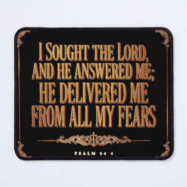 Item preview, Psalm 34:4 Bible Verse Sacred Faith Wall Art Gift designed and sold by Chuanski2405.