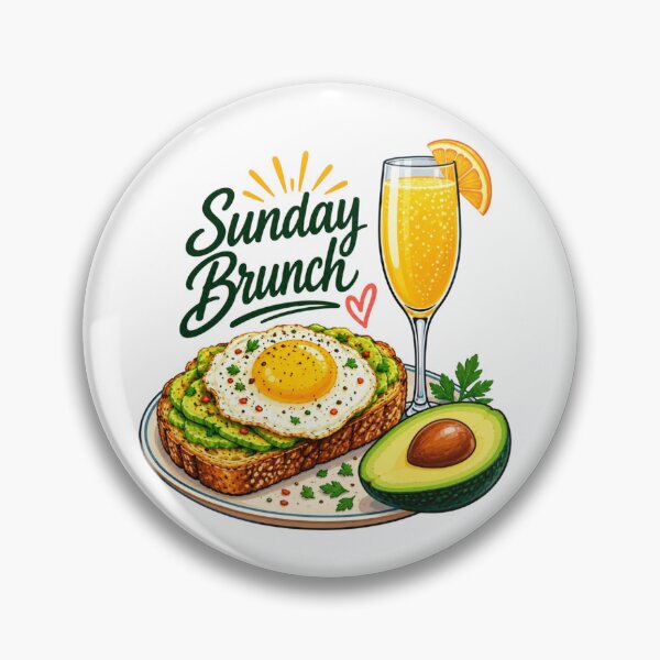 Item preview, Avocado Toast & Mimosas Brunch Sticker designed and sold by Myra365Art.