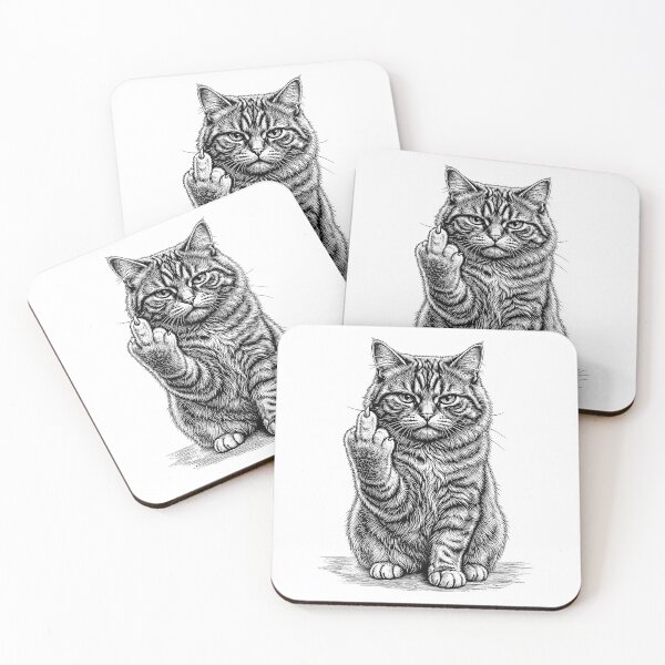 Item preview, Sarcastic Cat Middle Finger designed and sold by gunaone-design.