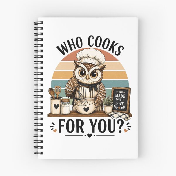 Item preview, Who Cooks For You Funny Owl Chef Cooking Kitchen Bird Lover Humor designed and sold by 76Valeria.