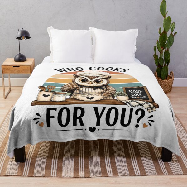 Item preview, Who Cooks For You Funny Owl Chef Cooking Kitchen Bird Lover Humor designed and sold by 76Valeria.