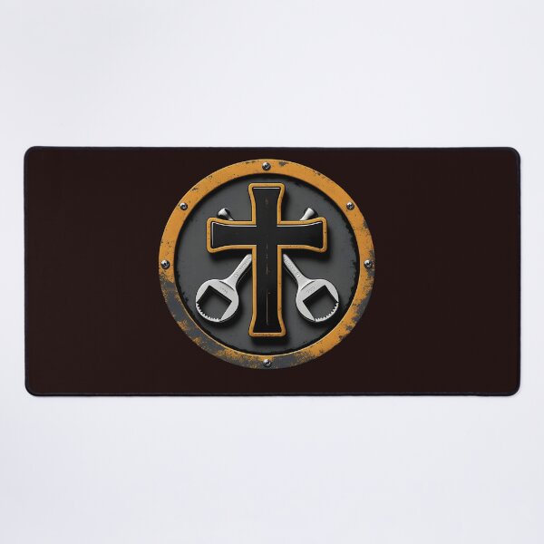 Item preview, Retro Mechanic Wrench Cross Auto Shop Christian Gift Tee designed and sold by Chuanski2405.
