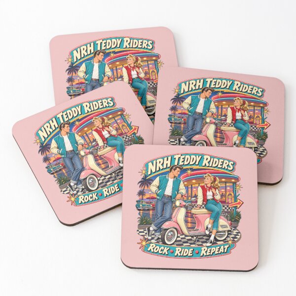 Item preview, NRH Teddy Riders Rock Ride Repeat Retro designed and sold by Normandy Road Heritage™ - Vintage Garage Art.