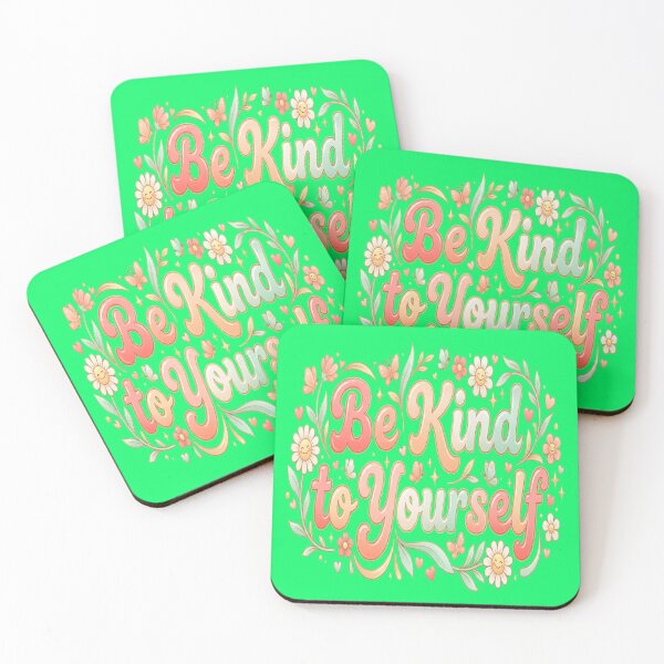 Item preview, Be Kind to Yourself | Cute Self Care Bubble Typography design for Women designed and sold by Soft Strength Studio.