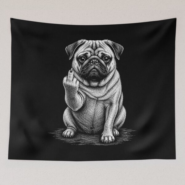 Item preview, Middle Finger Dog Vintage designed and sold by gunaone-design.