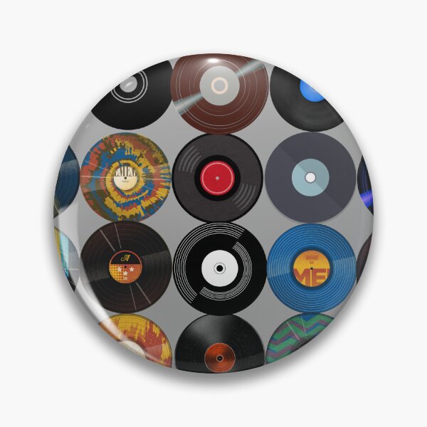 Item preview, Simulated Vinyl Records In Colorful Collage designed and sold by BrightrDayMusicArt.