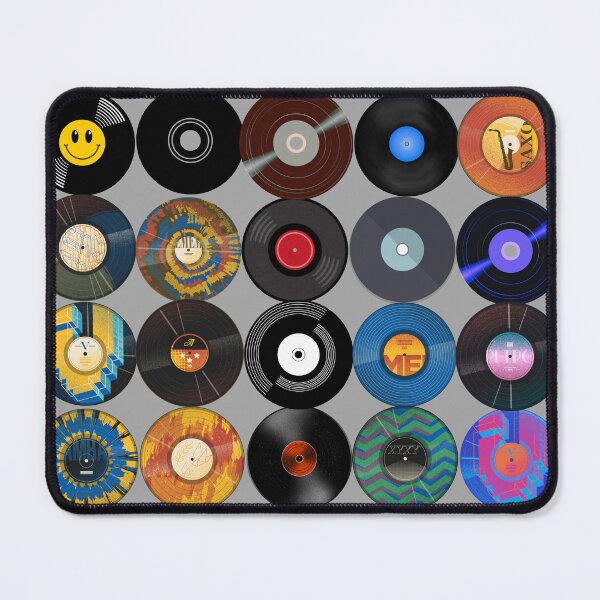 Item preview, Simulated Vinyl Records In Colorful Collage designed and sold by BrightrDayMusicArt.