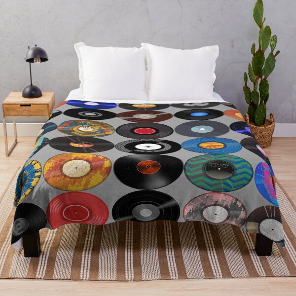 Item preview, Simulated Vinyl Records In Colorful Collage designed and sold by BrightrDayMusicArt.