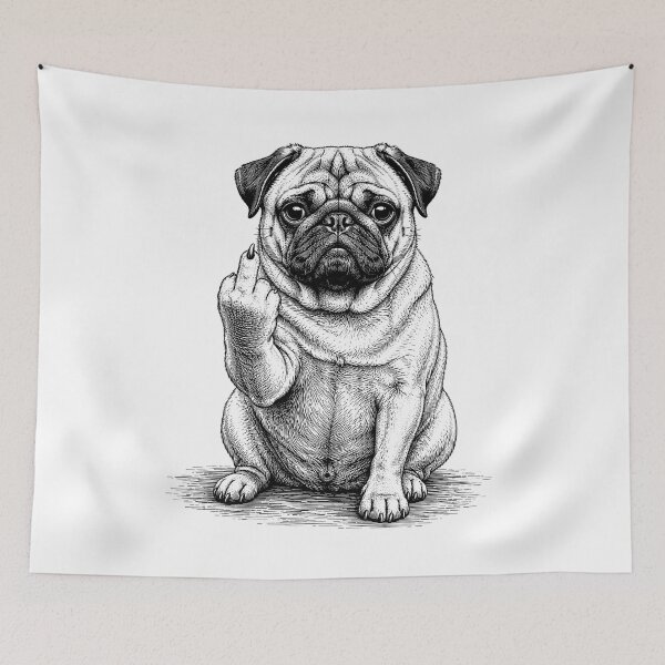Item preview, Sarcastic Dog Middle Finger designed and sold by gunaone-design.
