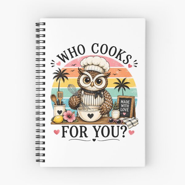 Item preview, Who Cooks For You Funny Owl Chef Cooking Kitchen Bird Lover Humor designed and sold by 76Valeria.