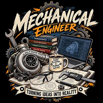 Artwork thumbnail, Mechanical Engineer Engineering Problem Solving Design by JKDJ