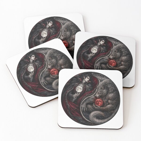 Item preview, Vampire and Werewolf Yin Ying designed and sold by FyreHorse Designs.