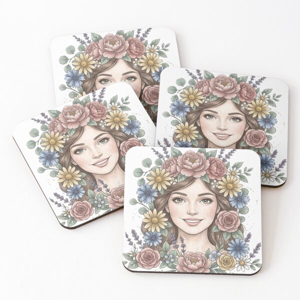 Item preview, Elegant Botanical Avatar Sticker Pack | Cute Botanical Character Stickers for Journals, Laptops & Planners designed and sold by Ditstyle.