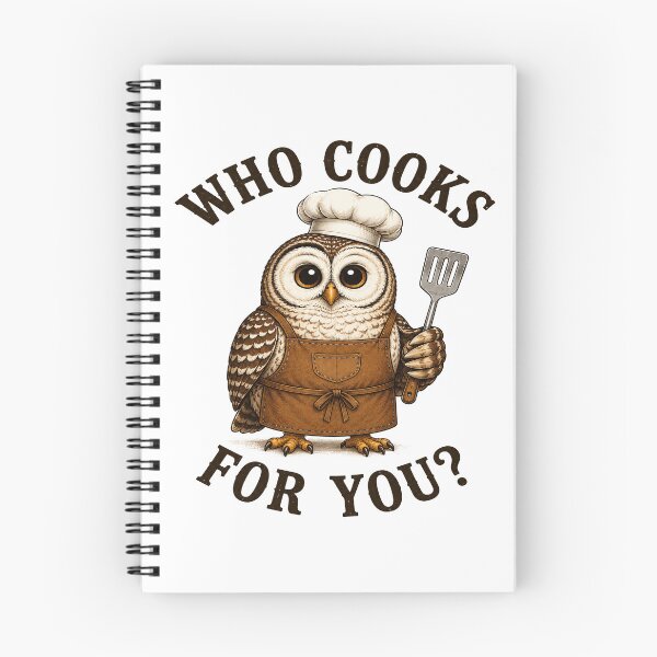 Item preview, Who Cooks For You Funny Owl Chef Cooking Kitchen Bird Lover Humor designed and sold by 76Valeria.