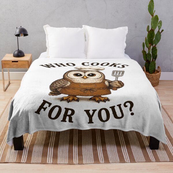 Item preview, Who Cooks For You Funny Owl Chef Cooking Kitchen Bird Lover Humor designed and sold by 76Valeria.