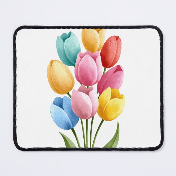 Item preview, Bouquet of colorful tulips, spring watercolor designed and sold by norachiang.