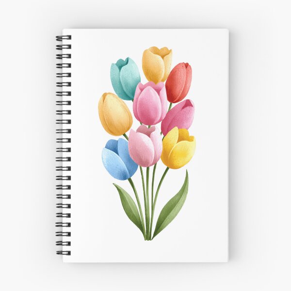 Item preview, Bouquet of colorful tulips, spring watercolor designed and sold by norachiang.