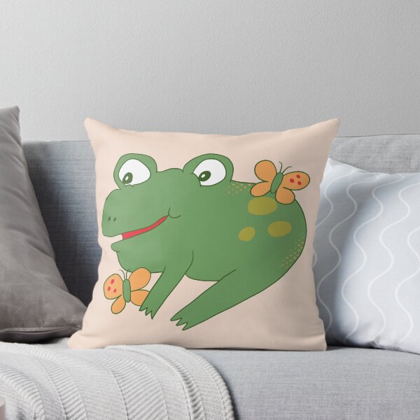Item preview, Bean the Frog with Butterflies designed and sold by yellowflowerhut.