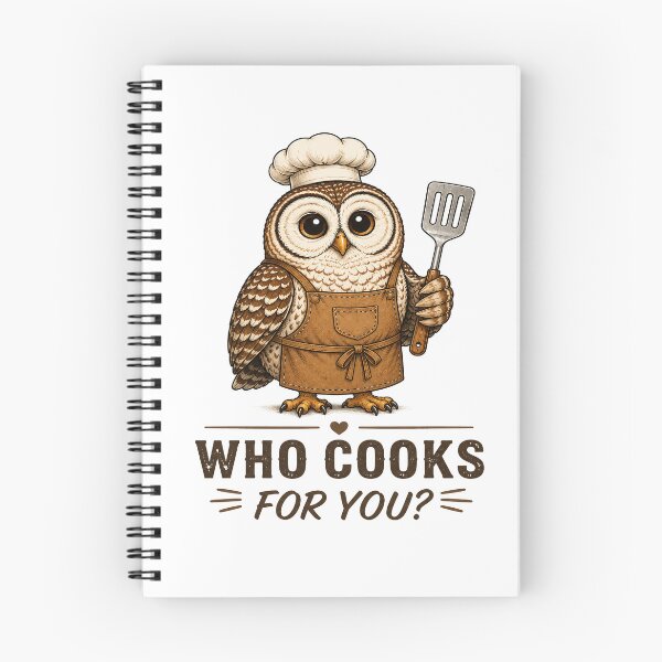 Item preview, Who Cooks For You Funny Owl Chef Cooking Kitchen Bird Lover Humor designed and sold by 76Valeria.