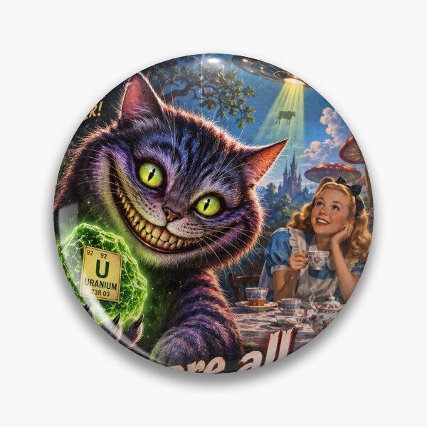 Item preview, We are all Mad here - Cheshire Uranium Cat designed and sold by Its-Oldn-Rusty.