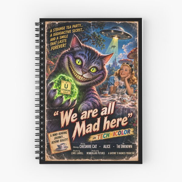 Item preview, We are all Mad here - Cheshire Uranium Cat designed and sold by Its-Oldn-Rusty.
