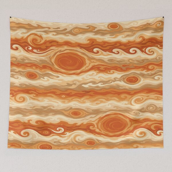 Item preview, Jupiter’s Swirling Orange Storms designed and sold by Zanigold.