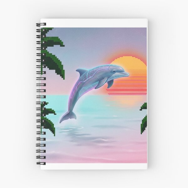 Item preview, Vaporwave Dolphin Sunset Retro 90s Aesthetic Sunset Beach designed and sold by BestCoolStuff.