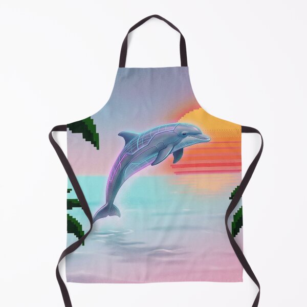 Item preview, Vaporwave Dolphin Sunset Retro 90s Aesthetic Sunset Beach designed and sold by BestCoolStuff.