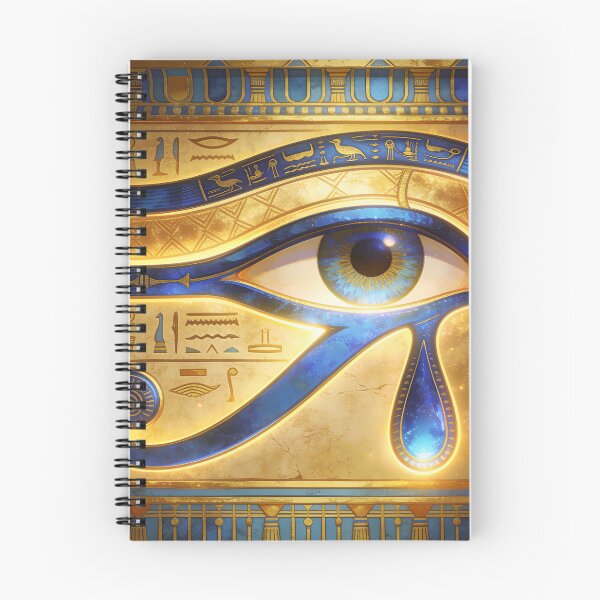 Item preview, Luxury Golden Eye of Horus Statue – Luminous Neon & Blue Enamel Egyptian Decor designed and sold by yasser-lasheen.