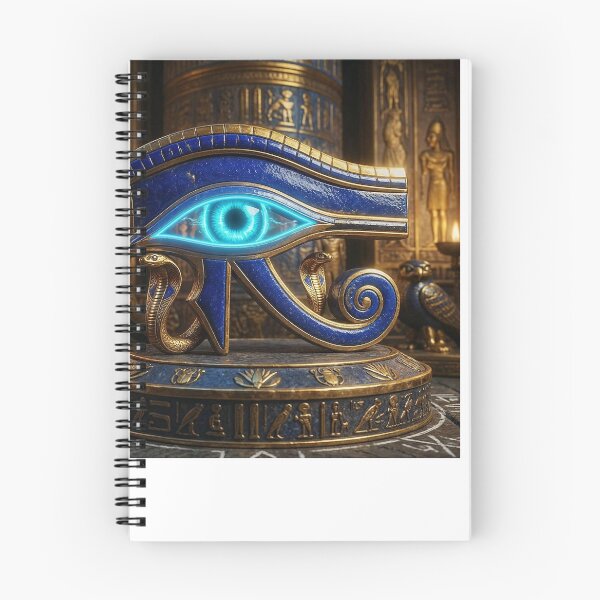Item preview, Copy of Luxury Golden Eye of Horus Statue – Luminous Neon & Blue Enamel Egyptian Decor designed and sold by yasser-lasheen.