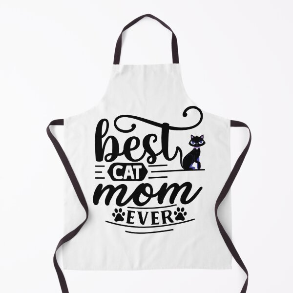Item preview, Best Cat Mom Ever - Cute Black Cat & Paw Prints Calligraphy designed and sold by ARACREATIVECO.