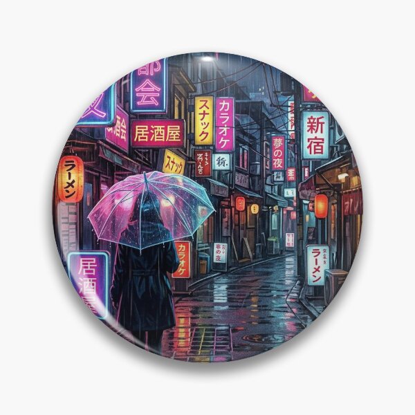 Item preview, Retro Tokyo City Pop Rainy Night Neon Japanese Synthwave designed and sold by BestCoolStuff.