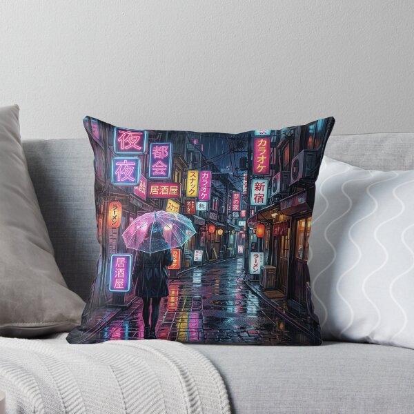 Item preview, Retro Tokyo City Pop Rainy Night Neon Japanese Synthwave designed and sold by BestCoolStuff.