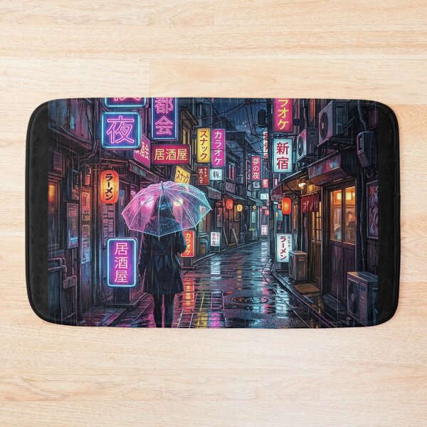 Item preview, Retro Tokyo City Pop Rainy Night Neon Japanese Synthwave designed and sold by BestCoolStuff.