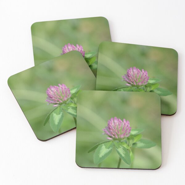 Item preview, Blooming Pink Red Clover Flower Macro designed and sold by MiraNadaPrints.