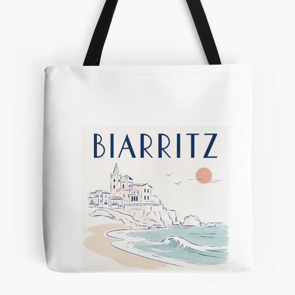 Item preview, Whimsical Biarritz Watercolor Illustration designed and sold by KawaiiDesigns26.