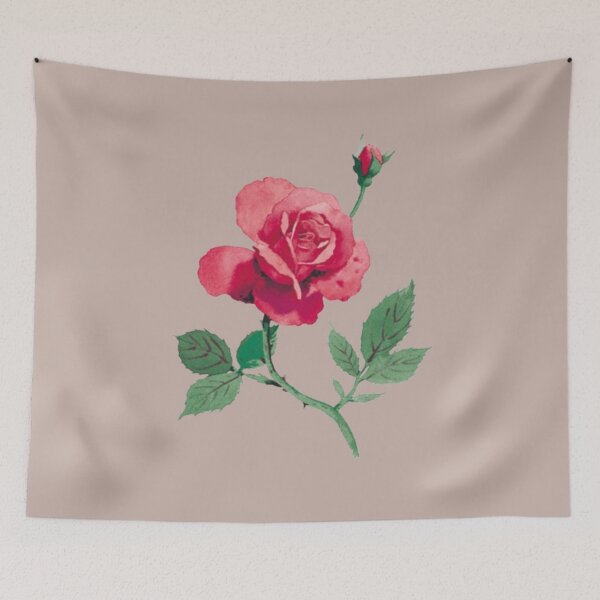 Item preview, Red Rose Watercolor Botanical designed and sold by Dew Drop Designs.