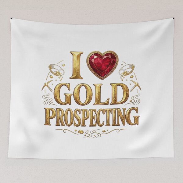 Item preview, I Heart Gold Prospecting Gold Panning Miner Vintage Design designed and sold by DijaMar.