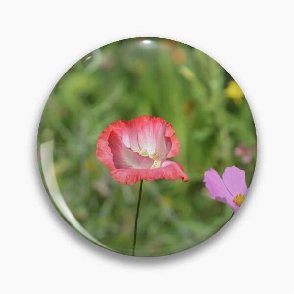 Item preview, Bicolor Poppy Standing in Summer Wildflower Field designed and sold by MiraNadaPrints.
