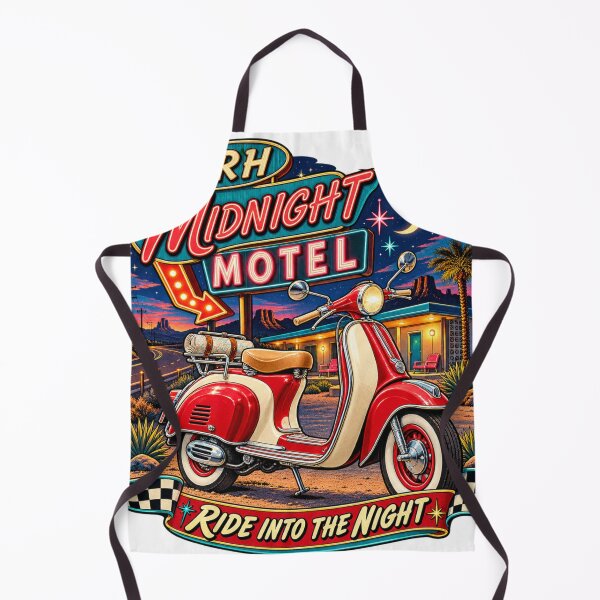 Item preview, NRH Midnight Motel Ride Into Night Retro designed and sold by Normandy Road Heritage™ - Vintage Garage Art.